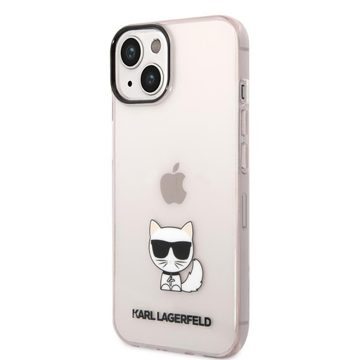 Apple iPhone 14 Plus (Rózsaszín) Karl Lagerfeld Choupette Logo tok - KLHCP14MCTTRI