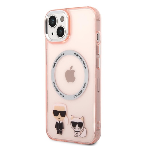 Apple iPhone 14 Plus Karl Lagerfeld MagSafe Karl and Choupette pro iPhone 14 Plus Pink tok (Rózsaszín) – KLHMP14MHKCP
