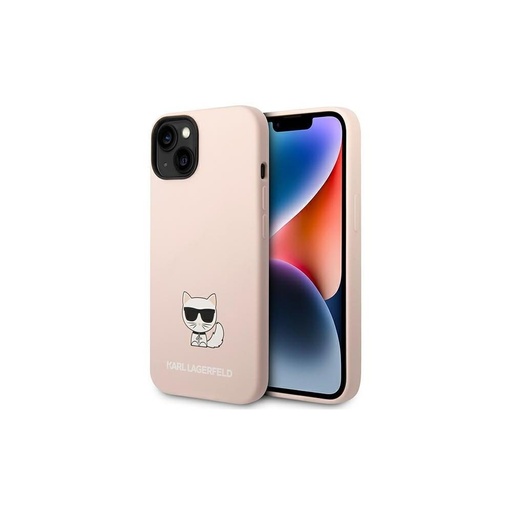 Apple iPhone 14 Pro Max Karl Lagerfeld Liquid Silicone Choupette tok (Rózsaszín) – KLHCP14XSLCTPI