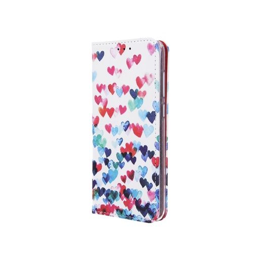 Apple iPhone 7/ 8/ SE 2020/ SE 2022 hearts mágneses notesz tok (szív minta)