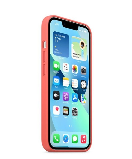 Apple iPhone 13 Silicone Magsafe gyári hátlap tok (Rózsaszín)