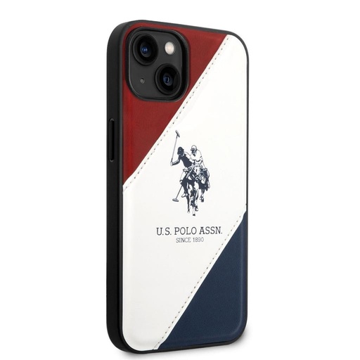 Apple iPhone 14 U.S. Polo double horse hátlap tok (piros/fehér/kék) - USHCP14SPSO3