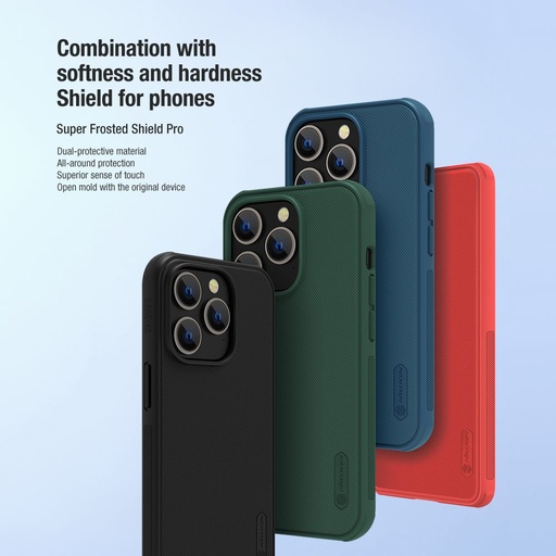Apple iPhone 14 Pro Max Nillkin Super Frosted Shield Pro hátlap tok (Fekete)