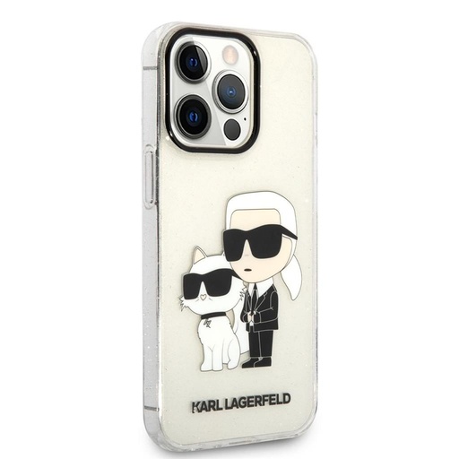Apple iPhone 13 Pro Karl Lagerfeld IML Glitter Karl and Choupette NFT tok (Átlátszó) – KLHCP13LHNKCTGT