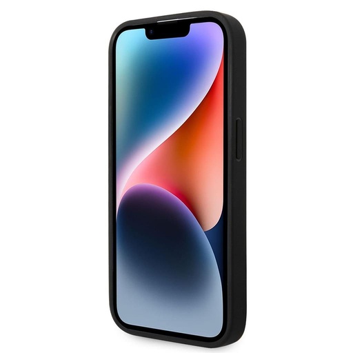 Apple iPhone 14 Pro Mercedes bőr hátlap tok (Fekete)