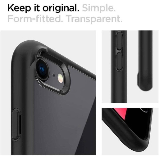 Apple iPhone 7/8/SE 2020/SE 2022 Spigen ultra hybrid prémium hátlap tok (Fekete)