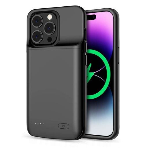 Apple iPhone 14 Pro Max Tech protect powercase power bank hátlap tok (Fekete)