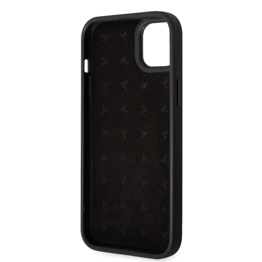 Apple iPhone 14 Plus TUMI card slot bőr prémium hátlap tok (Fekete) - TUHCP14MRCPK