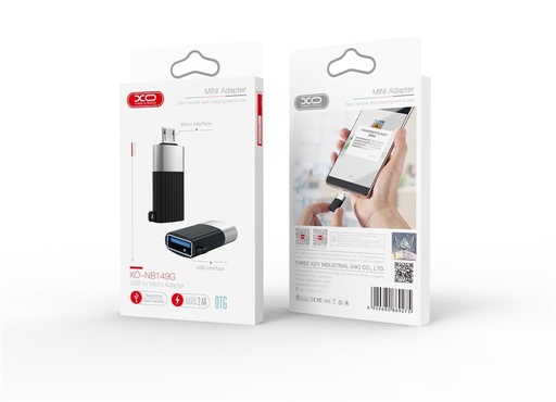 XO NB149-G USB 2.0–micro USB átalakító adapter (Fekete)