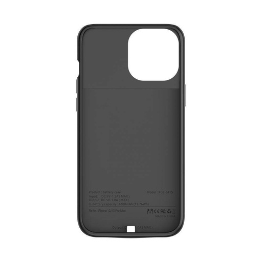 Apple iPhone 12 Pro Max / 13 Pro Max Tech protect powercase power bank hátlap tok (Fekete)