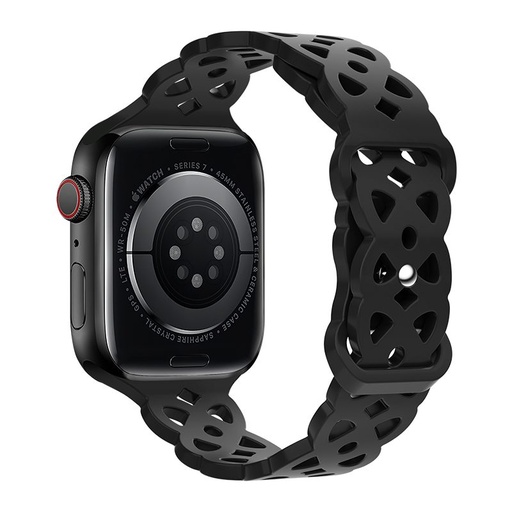 Apple Watch 38 / 40 / 41 mm Hoco WA09 rhombus flexibilis szíj fekete
