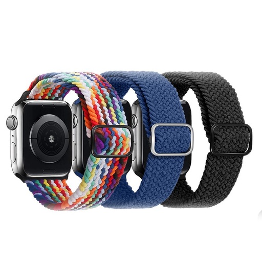 Apple Watch 42 / 44 / 45 / 49 mm Hoco WA05 Jane Eyre nylon szíj szivárvány