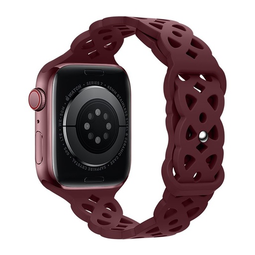 Apple Watch 38 / 40 / 41 mm Hoco WA09 rhombus flexibilis szíj vörös