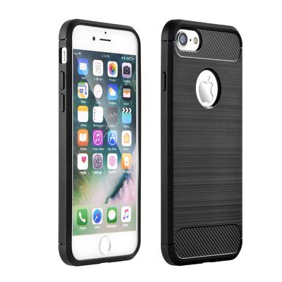 Apple iPhone 6 / iPhone 6S forcell carbon hátlap tok (Fekete)