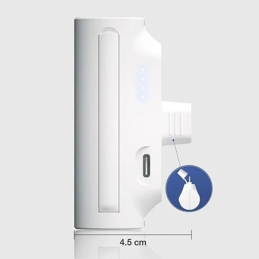 HOCO J106 5000 mAh kapacítású kompakt powerbank, type-c csatlakozóval, kitámasztóval fehér