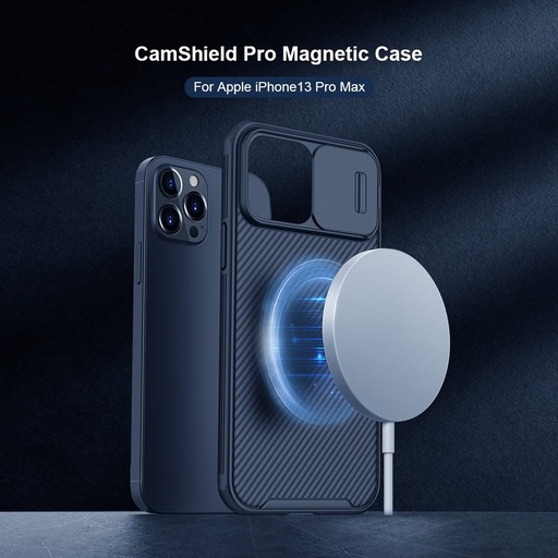 Apple iPhone 13 Pro Max Nillkin CamShield Pro MagSafe hátlap tok (Fekete)
