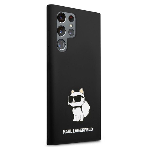 Samsung Galaxy S23 Ultra Black Karl Lagerfeld Liquid Silicone Choupette NFT tok (Fekete) – KLHCS23LSNCHBCK