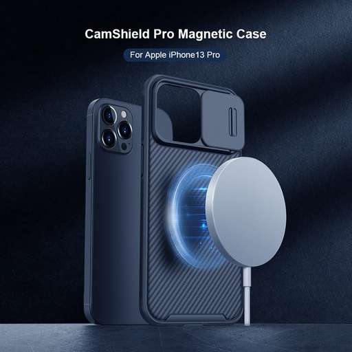 Apple iPhone 13 Pro Nillkin CamShield Pro MagSafe hátlap tok (Fekete)