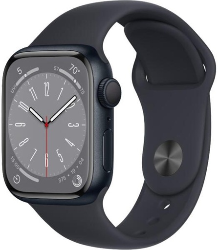 Apple Watch Series 8 GPS 45MM éjfekete alumíniumtok éjfekete sportszíj (MNP13CM/A)
