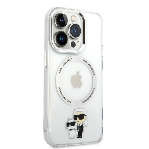 Apple iPhone 14 Pro Max Karl Lagerfeld MagSafe Compatible IML Karl and Choupette NFT tok (Átlátszó) – KLHMP14XHNKCIT