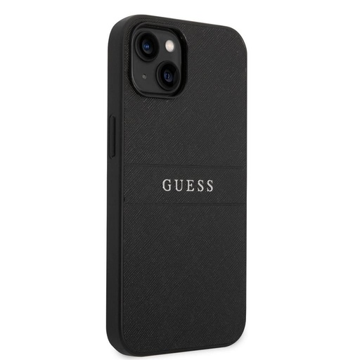 Apple iPhone 14 Guess PU Leather Saffiano tok (Fekete) - GUHCP14SPSASBBK