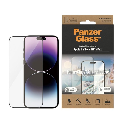 Apple iPhone 14 Pro Max PanzerGlass ultra wide fit tükröződésgátló prémium üvegfólia átlátszó