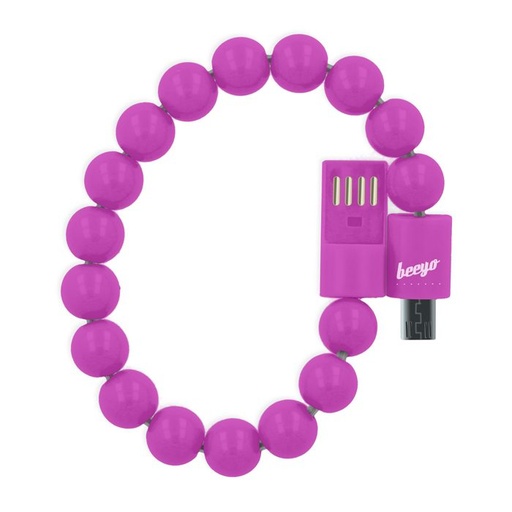 Beeyo karkötő microUSB kábel, pink