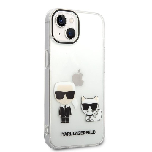 Apple iPhone 14 Karl Lagerfeld PC/TPU Ikonik Karl and Choupette tok (Átlátszó) – KLHCP14SCKTR