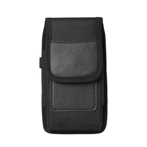 IPHONE 11 / 11 PRO / 12 / 12 PRO / 13 / 13 PRO / SAMSUNG A10 / A41 / A50 / A51 Oxford függőleges övtok (Fekete)