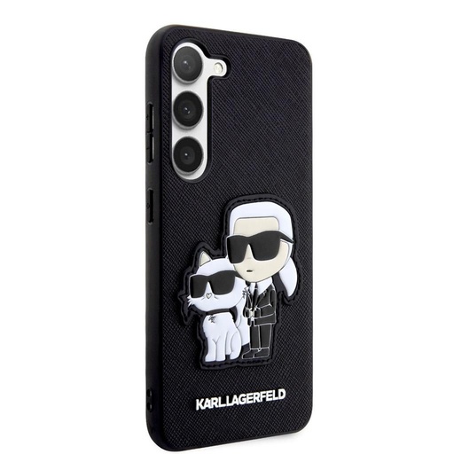 Samsung Galaxy S23 Karl Lagerfeld PU Saffiano Karl and Choupette NFT tok (Fekete) – KLHCS23SSANKCPK