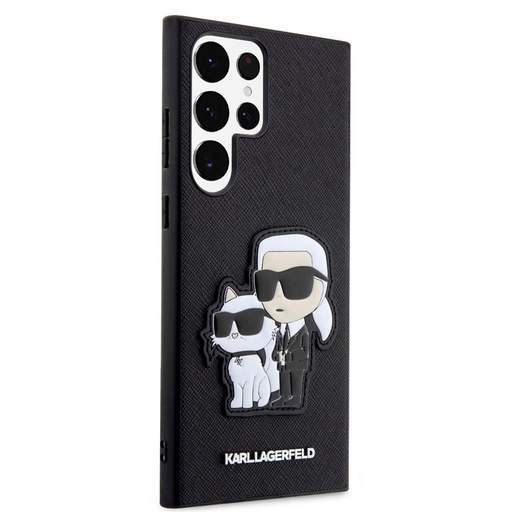 Samsung Galaxy S23 Ultra Karl Lagerfeld PU Saffiano Karl and Choupette NFT tok (Fekete) – KLHCS23LSANKCPK