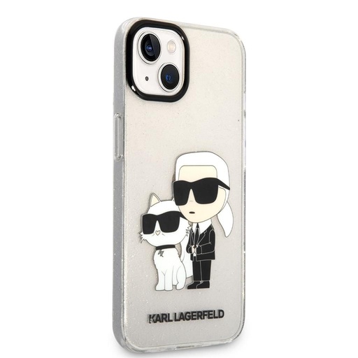 Apple iPhone 13 Karl Lagerfeld IML Glitter Karl and Choupette NFT tok (Átlátszó) – KLHCP13MHNKCTGT