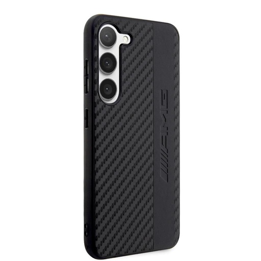 Samsung Galaxy S23 Plus AMG karbon stripe mintás szilikon hátlap tok AMHCS23MBLSCA (Fekete)