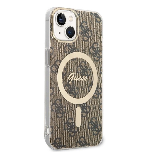 Apple iPhone 14 Guess 4G IML MagSafe tok (Barna) - GUHMP14SH4STW
