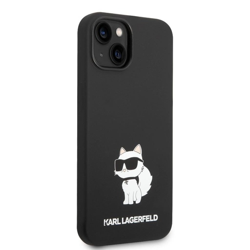 Apple iPhone 14 Plus Black Karl Lagerfeld Liquid Silicone Choupette NFT tok (Fekete) – KLHCP14MSNCHBCK