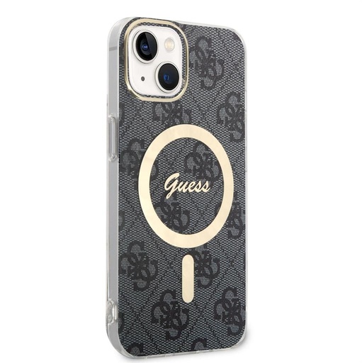 Apple iPhone 14 Guess 4G IML MagSafe tok (Fekete) - GUHMP14SH4STK