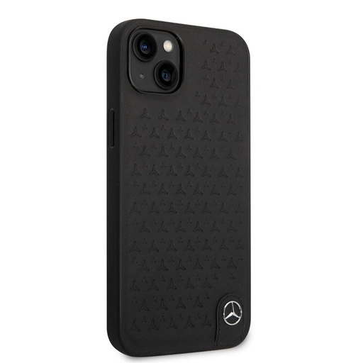 Apple iPhone 14 Plus Mercedes bőr hátlap tok (Fekete) MEHCP14M8REMPK