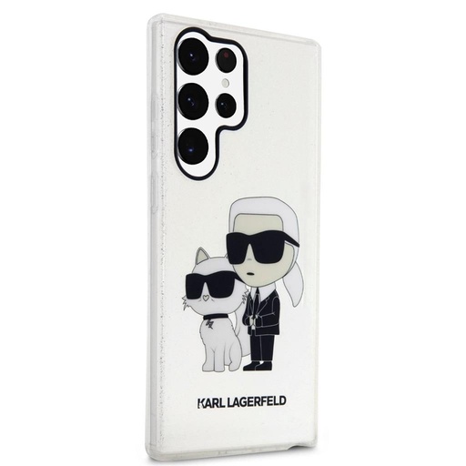 Samsung Galaxy S23 Ultra Karl Lagerfeld IML Glitter Karl and Choupette NFT tok (Átlátszó) – KLHCS23LHNKCTGT