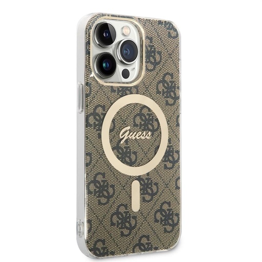 Apple iPhone 14 Pro Max Guess 4G IML MagSafe tok (Barna) - GUHMP14XH4STW
