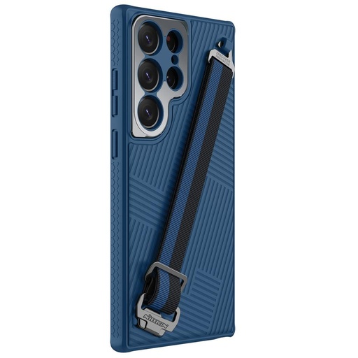 Samsung Galaxy S23 Ultra Nillkin strap strapabíró tok pánttal (Kék)
