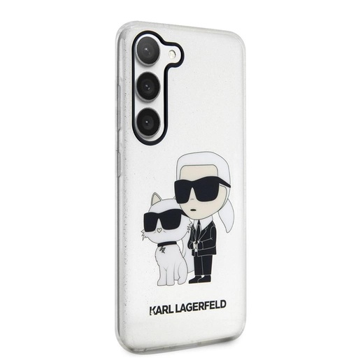 Samsung Galaxy S23 Karl Lagerfeld IML Glitter Karl and Choupette NFT tok (Átlátszó) – KLHCS23SHNKCTGT