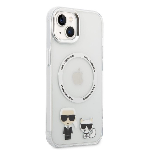 Apple iPhone 14 Plus Karl Lagerfeld MagSafe Compatible Karl and Choupette tok (Átlátszó) – KLHMP14MHKCT