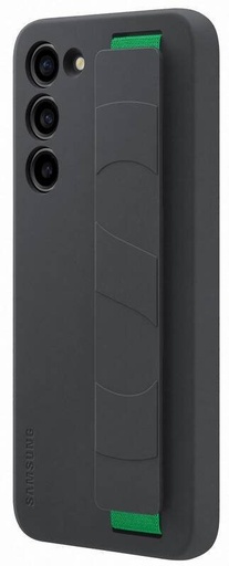 Samsung Galaxy S23 Plus Silicone Cover tok szíjjal (Fekete)