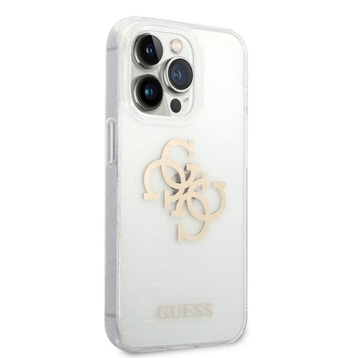 Apple iPhone 14 Pro Guess TPU Big 4G Full Glitter tok (Átlátszó) – GUHCP14LPCUGL4GTR