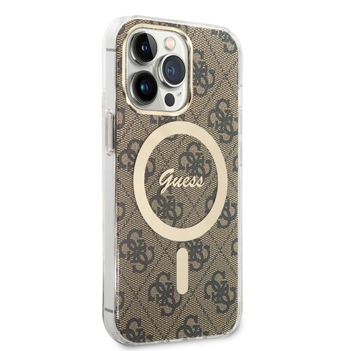 Apple iPhone 13 Pro Guess 4G IML MagSafe tok (Barna) - GUHMP13LH4STW