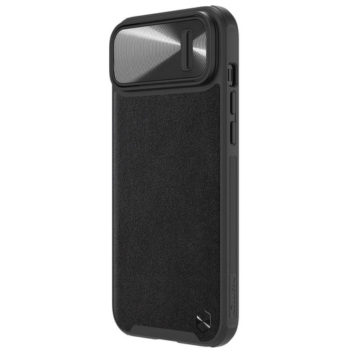 Apple iPhone 14 Nillkin CamShield Leather S hátlap tok (Fekete)