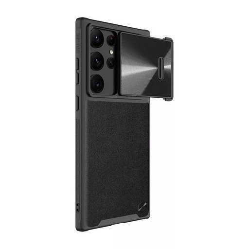 Samsung Galaxy S23 Ultra Nillkin CamShield Leather S hátlap tok (Fekete)