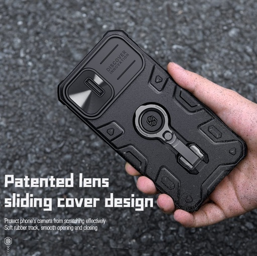 Apple iPhone 14 Plus Nillkin CamShield Armor Pro hátlap tok (Fekete)
