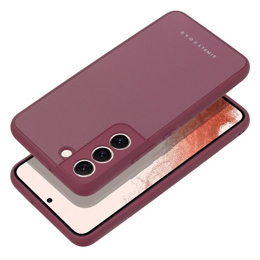 Samsung Galaxy S22 Plus Roar matt üveg hátlap tok (Bordó)