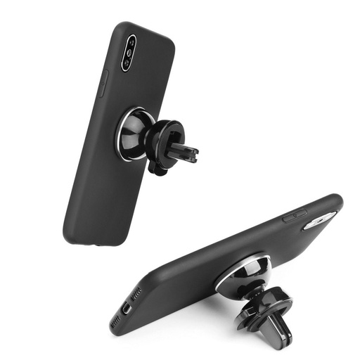 Xiaomi Redmi Note 12 Pro Plus 5G liquid silicone mágneses autós tartó kompatibilis hátlap tok (Fekete)